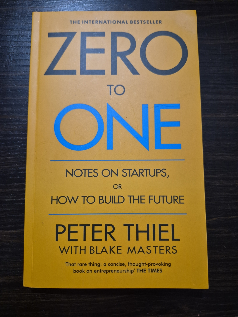 Peter Thiel Zero to One Paperback - Yellow